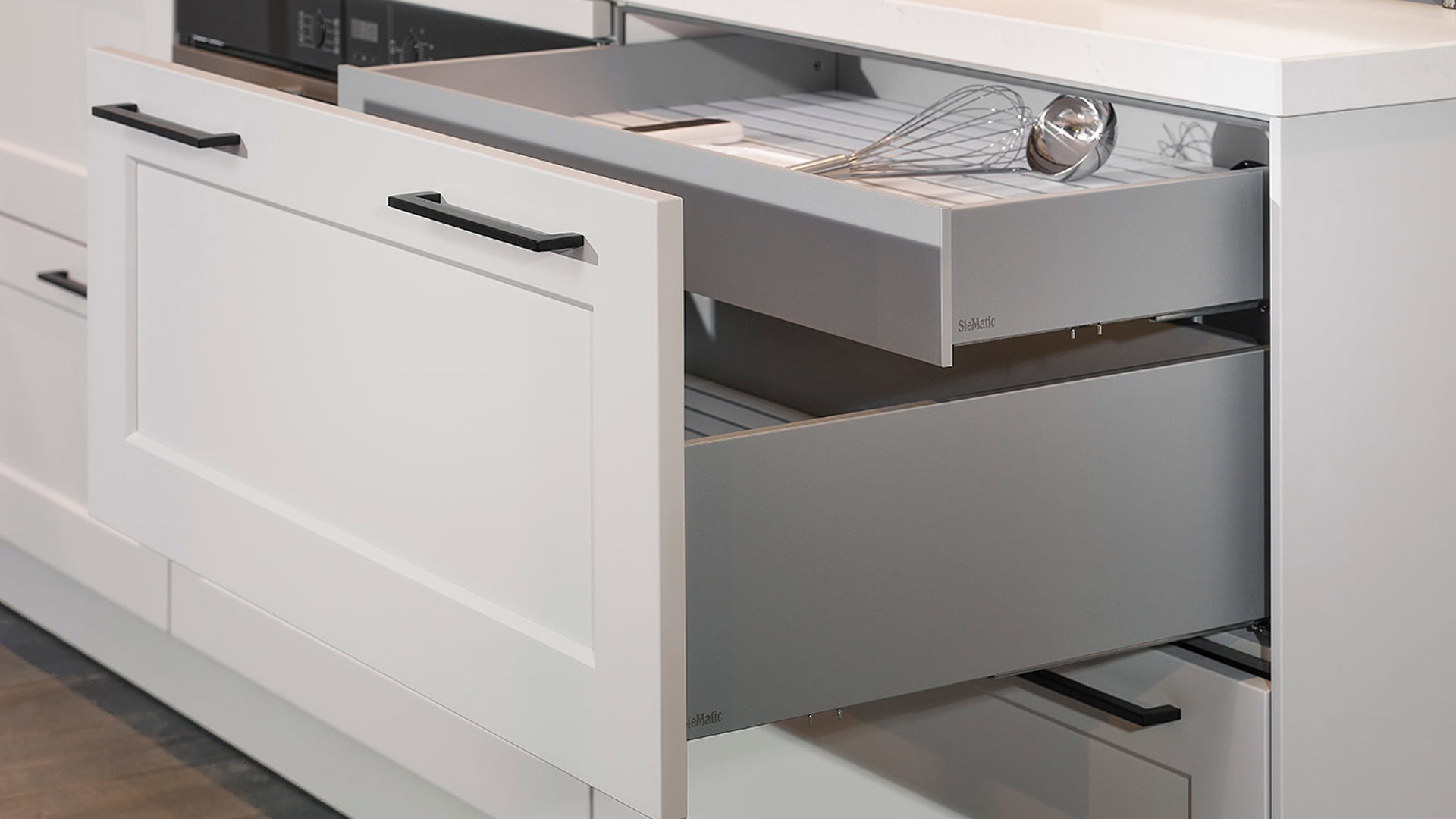 SieMatic keukens in de Classic collection met lades voorzien van binnenlades