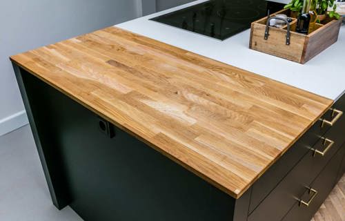 Moderne keuken Heemstede met twee soorten werkblad