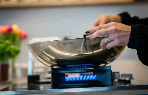 Keuken met eiland Heemstede, wokken